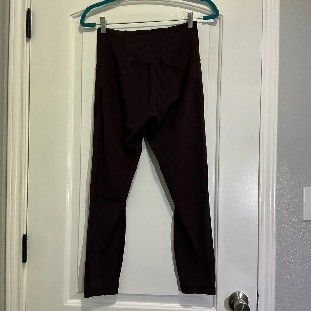 lululemon athletica High-Waist Lace-Panel Leggings in Plum